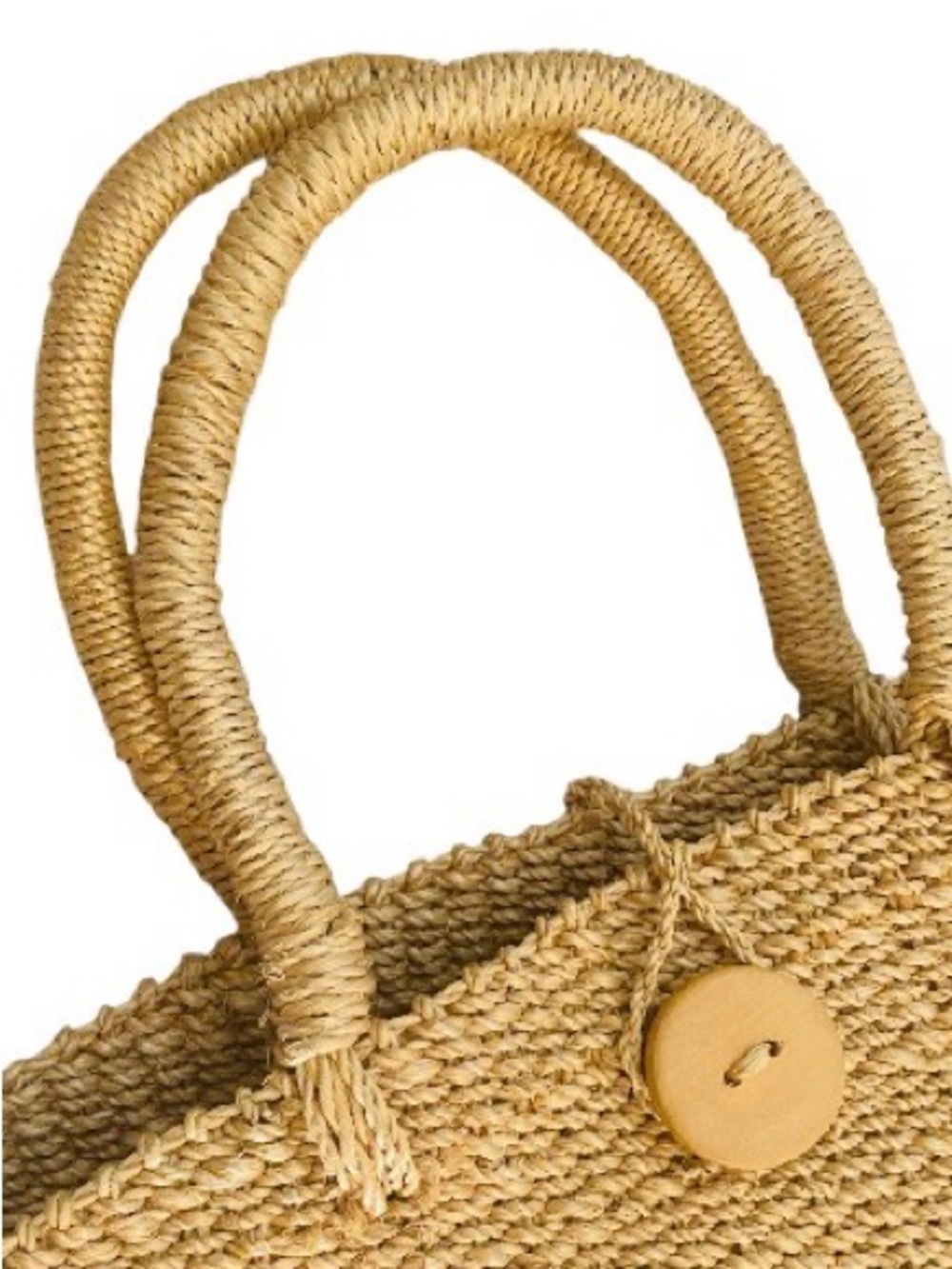 NWOT Woven Straw Tote Bag - Natural purchased in Spain - Picture 13 of 14